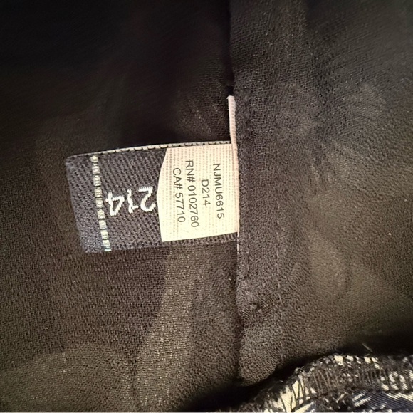 Kate Spade Hollyhock Double Layer Silk Blend Black and White/ Blue Mini Skirt - Picture 11 of 14